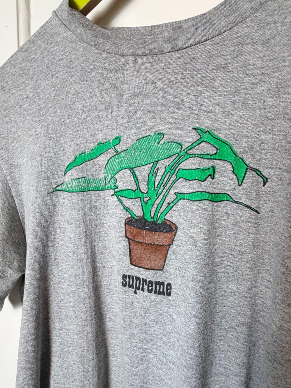 Supreme FW17 Plant Tee — Cropped | Size Small | Heather Grey